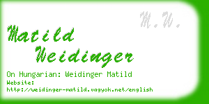 matild weidinger business card